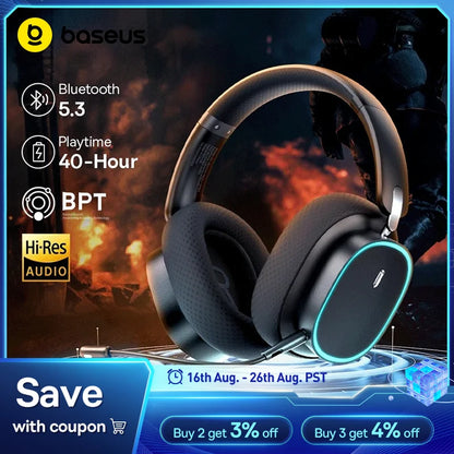 Baseus GH02 Trådlösa Gaminghörlurar med Mikrofon