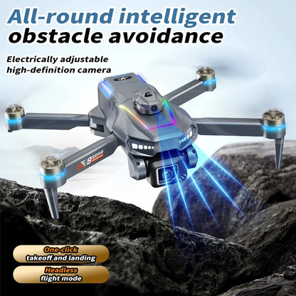 AE19 Drone, High-Definition Dual Camera, 8K Professional Obstacle Avoidance, Folding Quadcopter Toy, Remote-Controlled Aircraft