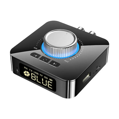 Bluetooth 6.0 Audio Receiver Transmitter With FM, NFC, RCA AUX, USB TF Card Playback For Home Stereo Use With Hands-Free Calling