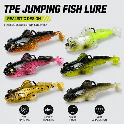10g 13g 18g Goby Soft Lure T-tail Swim Bait Fishing Accessories Jump Fish Fishing Lures Pre Weighted Soft Lure