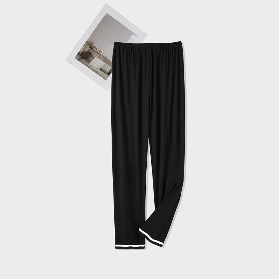 Herr Pyjamasbyxor Långa – Tunna Andningsbara Casual Hemmabyxor, 12 Färger M–6XL