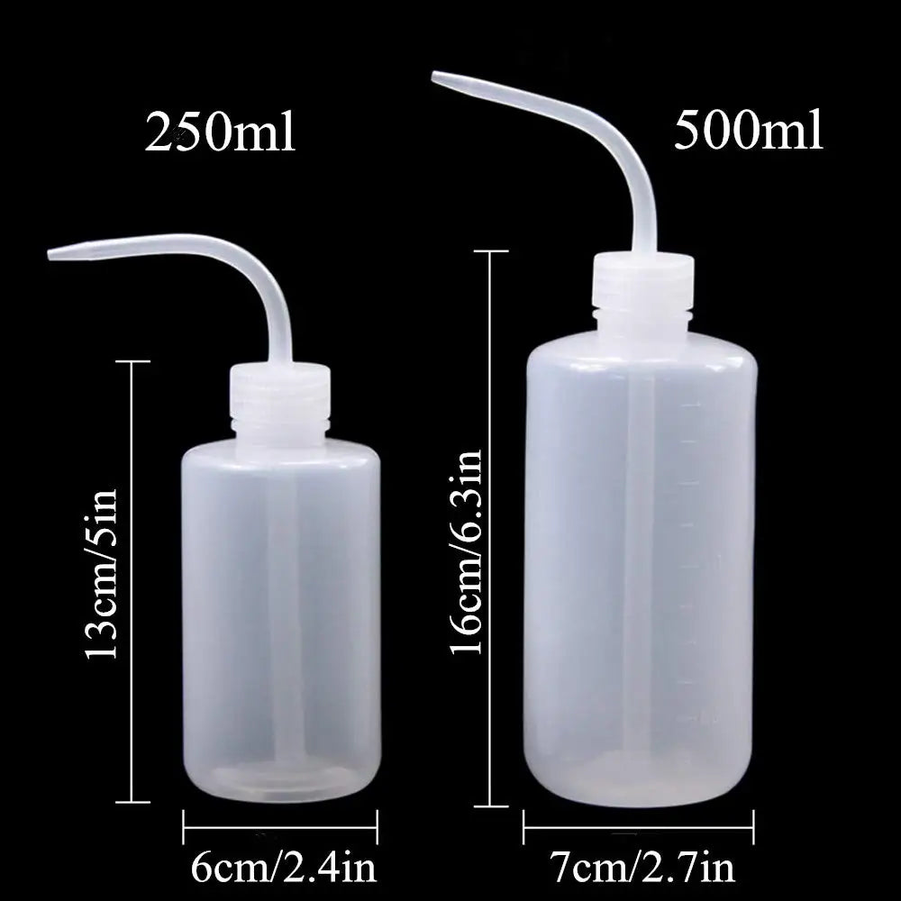 Tattoo Wash Bottle Safety Bottles Watering Tools Plastic Squeeze Bottle with Scale Labels for Succulent Cleaning Washing Tattoo