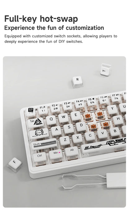 AJAZZ AK690 mekaniskt USB-tangentbord med 68 tangenter – engelsk layout