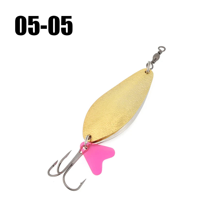 W.P.E Fishing Lure JIG Double Artificial Bait 8 Grams With Connector Three-anchor hook Metal sequins For fishing
