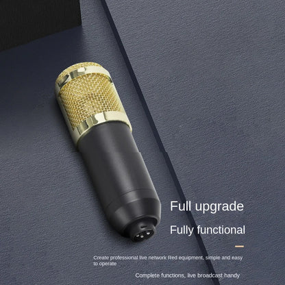 BM800 Condenser Microphone with V8Sound Card Set for Studio Recording AndStreaming Audio Smartphone Live Streaming Bracket Set