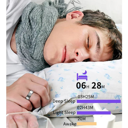 Smart Ring Men Heart Rate Blood Oxygen Pressure Monitor Smartring for Women Sleep Fitness Tracker New