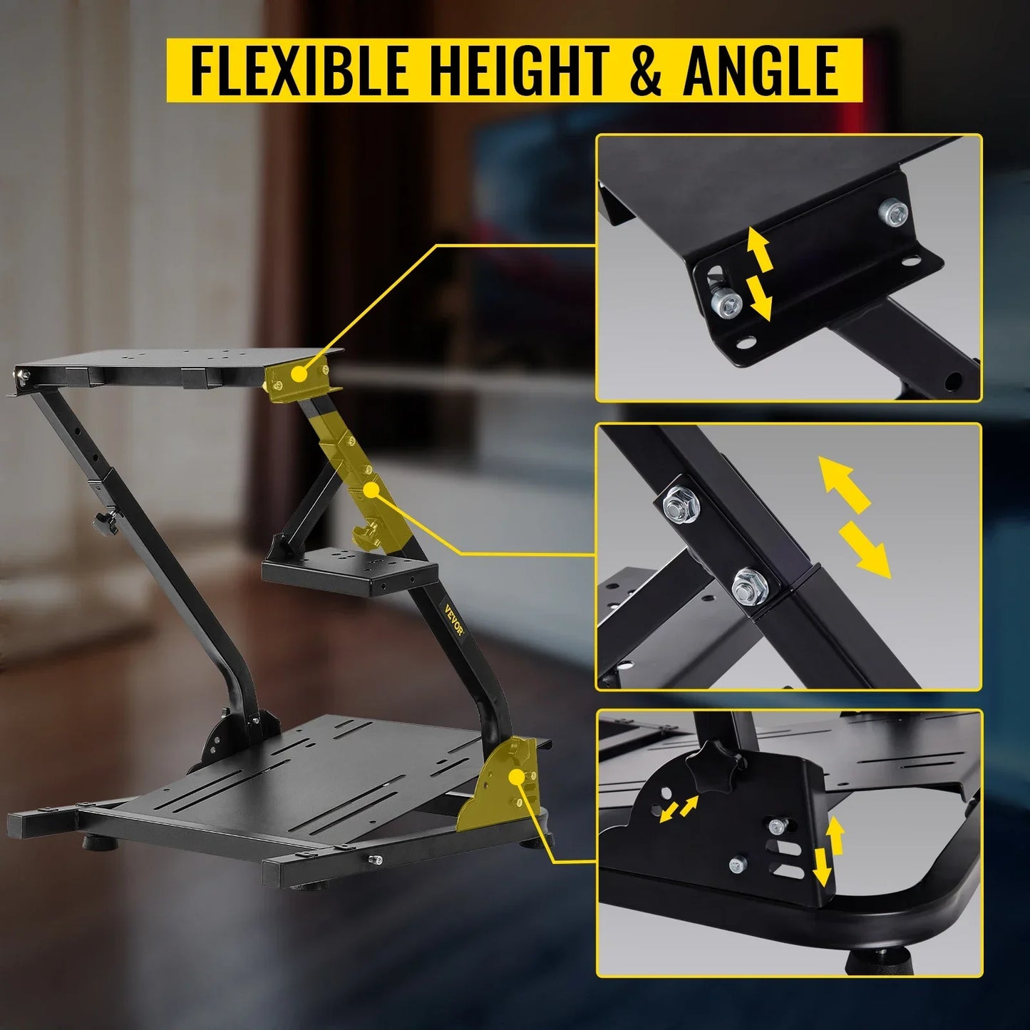 Racing Simulator Self-Career Steering Wheel Stand with Optional Shifter Mount for Xbox PS PlayStation for Logitech G27 G29 Gaming Wheel Stand Wheel Pedals