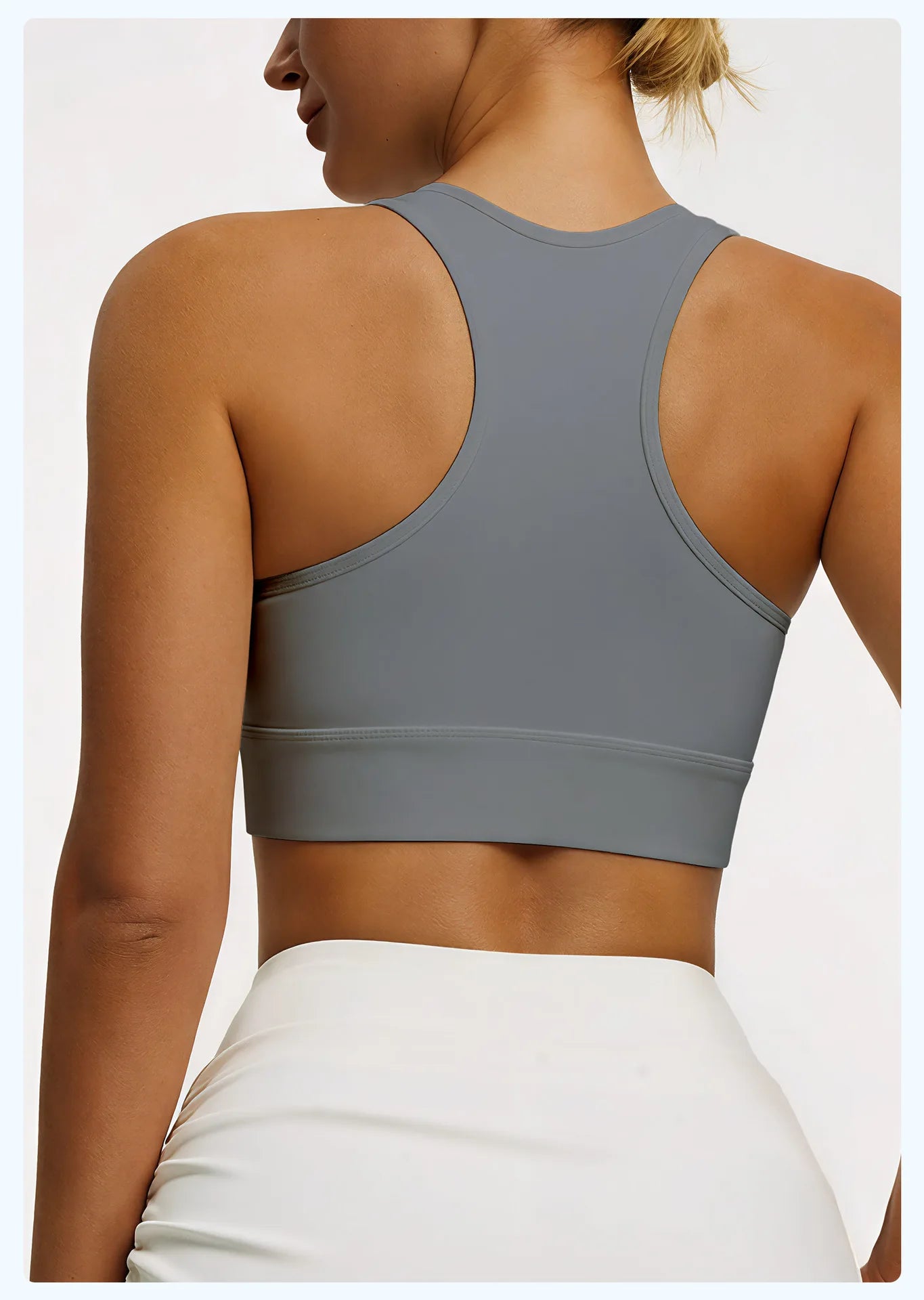 Dam Sport-BH Yoga Linne – Halterneck Inbyggda Kuddar Högintensiv StötDämpning Tennis, 5 Färger S–XXL