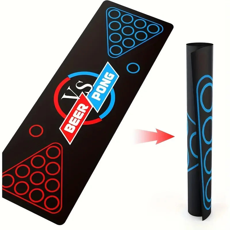 Beer Pong Table Runner Drinking Games for Adults Party with Beer Pong Balls Beer Pong Cups Indoor Outdoor Beer Pong Table Runner