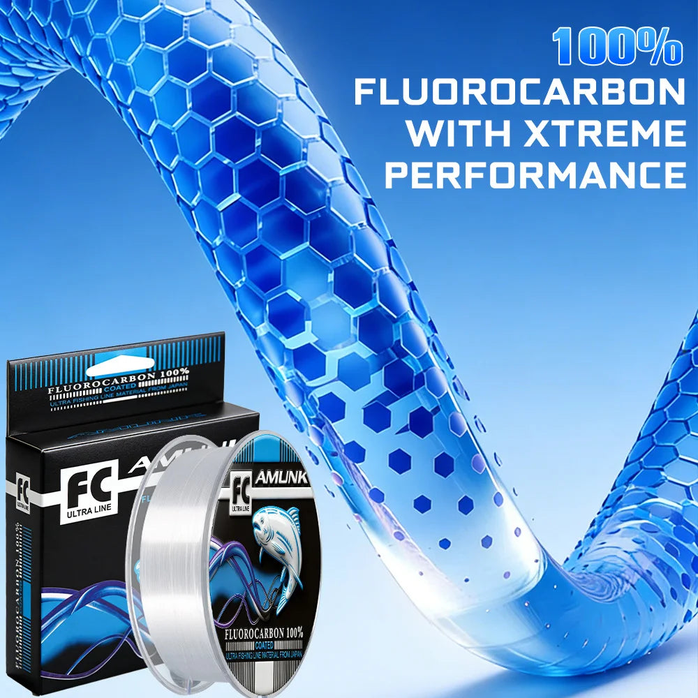Thornsline 300m 100% Fluorocarbon Coating Fishing Line Japan Super Strong Sinking Monofilament Leader Abrasion Resistant Wire
