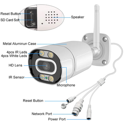 Smar Outdoor IP Wifi 3MP Survalance Camera for Wifi CCTV System Kit Human Detection Night Vision Video Cam ICSEE Two Way Audio