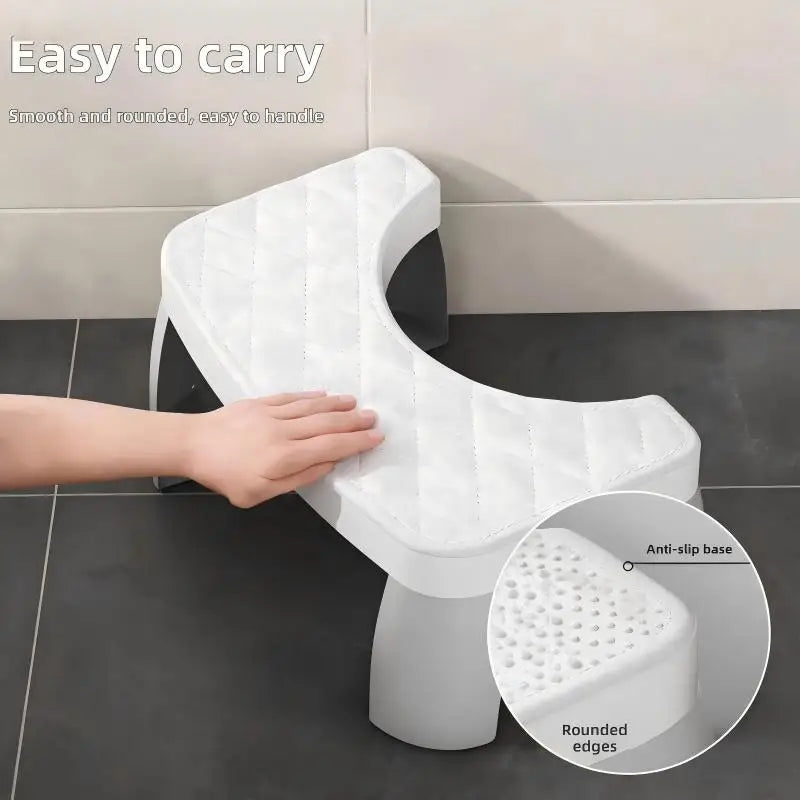 Anti-slip Waterproof Toilet Foot Stool Ergonomic Raised Footrest Stable Frame Household Washroom Auxiliary Tool