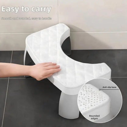 Anti-slip Waterproof Toilet Foot Stool Ergonomic Raised Footrest Stable Frame Household Washroom Auxiliary Tool