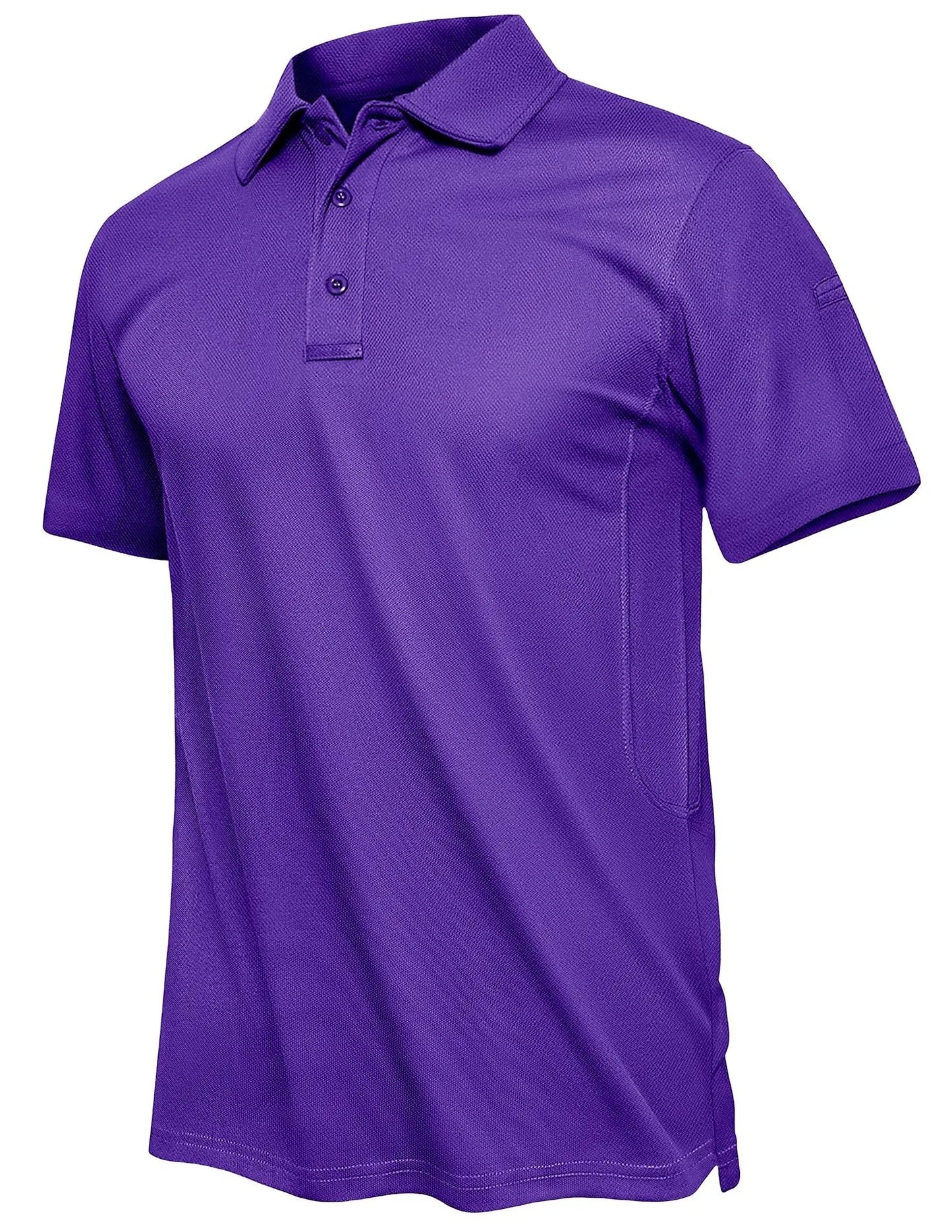 TACVASEN Summer Polo Tee Shirts Men's Short Sleeve Quick Dry T-shirt Breathable Work Shirt Fishing Hiking Golf Polos Top Man