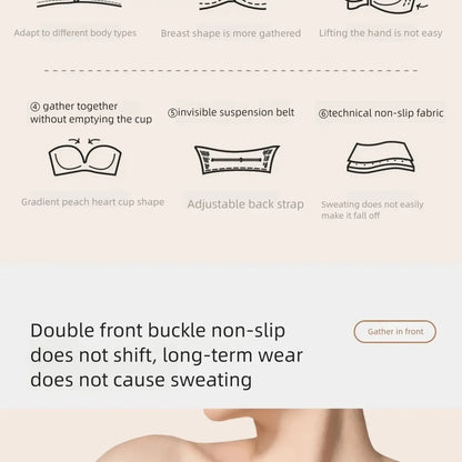Dam KUCLUT Issilke Shapewear BH – Sömlös Push-up Trådlös Magkontroll Kylande Osynlig, Svart & Hudton 70–85 A–C