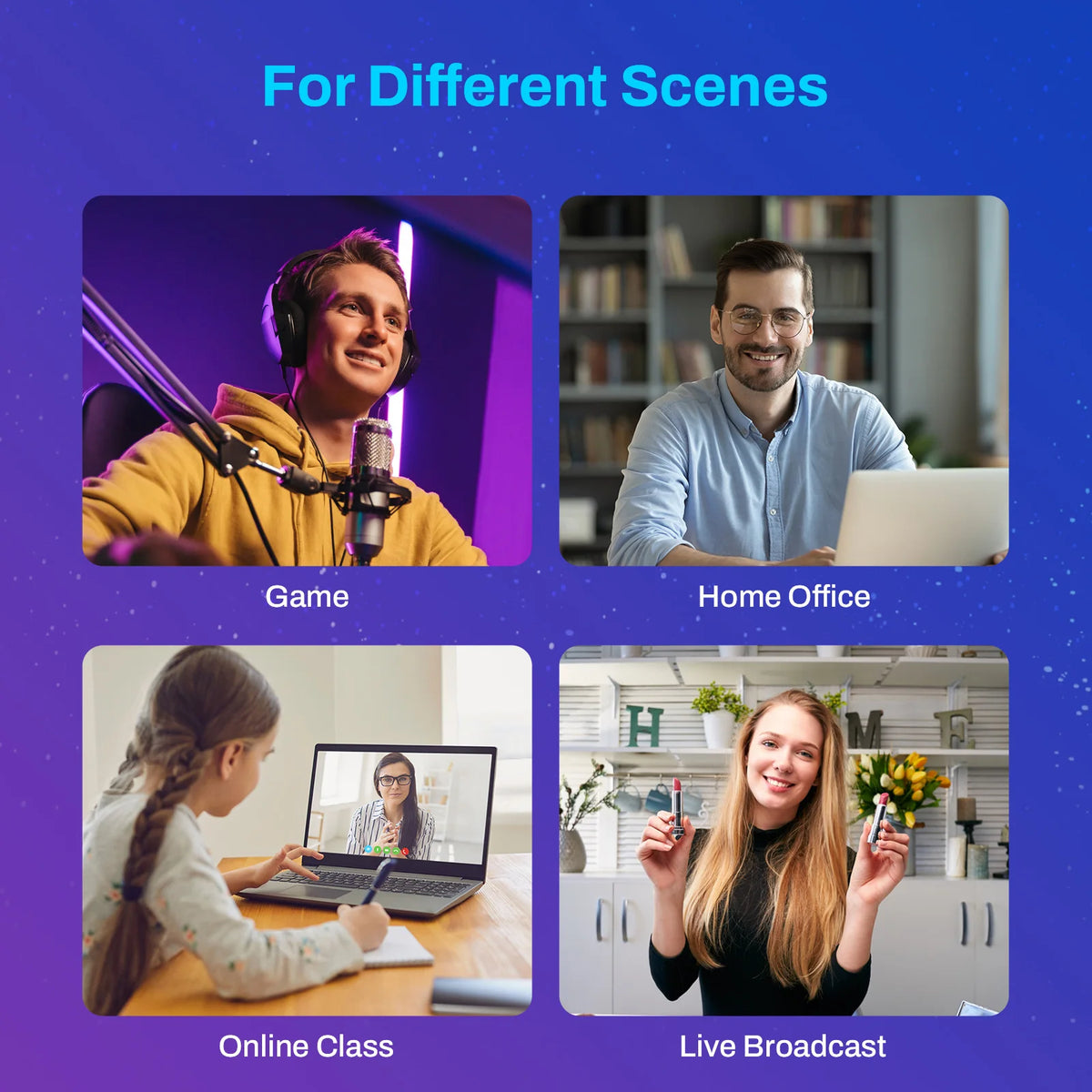 4K Webcam EMEET S600 SmartCam With Tripod USB Camera for Computer/Laptop Autofocus Sony Sensor 60FPS@1080P Streaming Web Camera