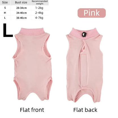 Soft Cat Recovery Vest Anti Licking Kitten Surgery Suit Pet Sterilization Jumpsuit Comfortable Weaning Clothes for Daily Care