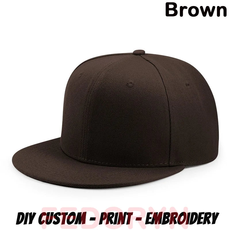 FEDORYN Snapback Keps Splice-Färger Hip Hop – 40 Färger Akryl/Polyester Justerbar Unisex Anpassad Brodyr Tryck Grossist Dropshipping