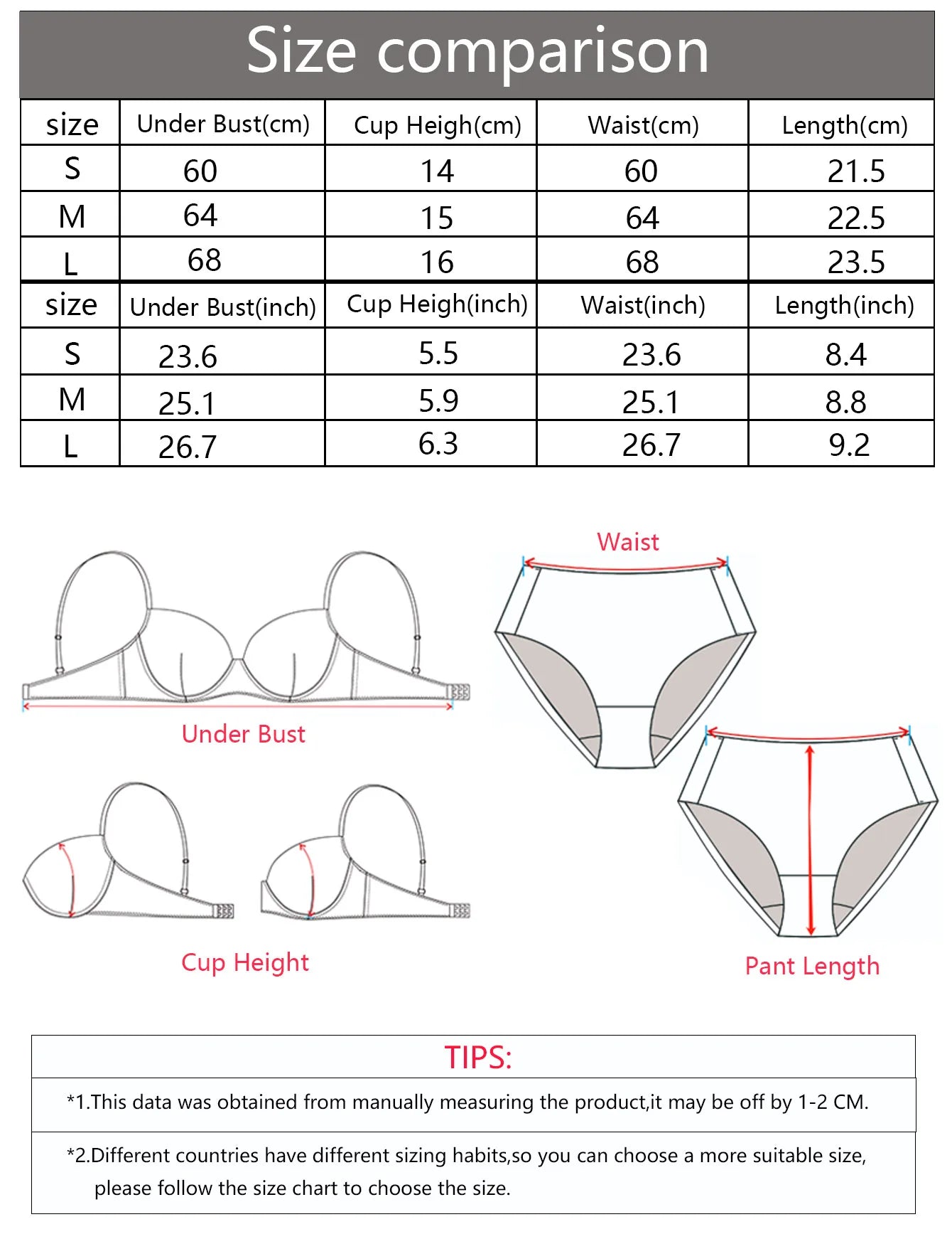 Dam Lingerie Set – Push-up Bygel BH & Trosor Bekväm Vardagsanvändning Små Bröst, Rosa S–L