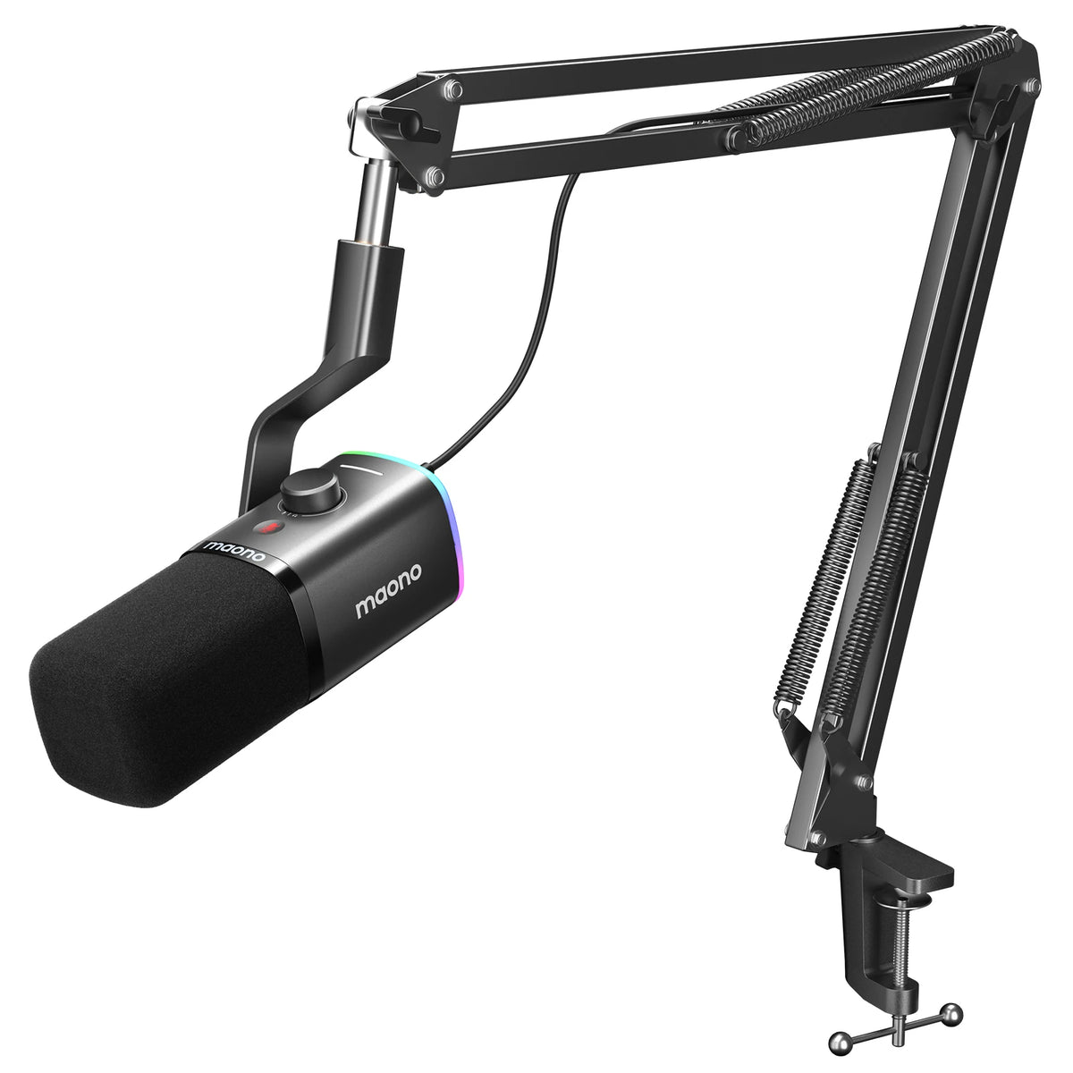 MAONO PD100X Dynamic Microphone. Software Noise Reduction Included. RGB Gaming Mic. Enhances Gaming Experience. Ideal for Record