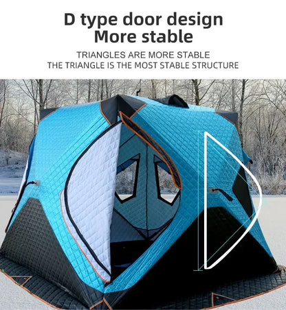Customized Hot-selling High Heat Insulation Winter Outdoor Camping Carp Cube Large Portable Sauna Tent, Custom-made Warm
