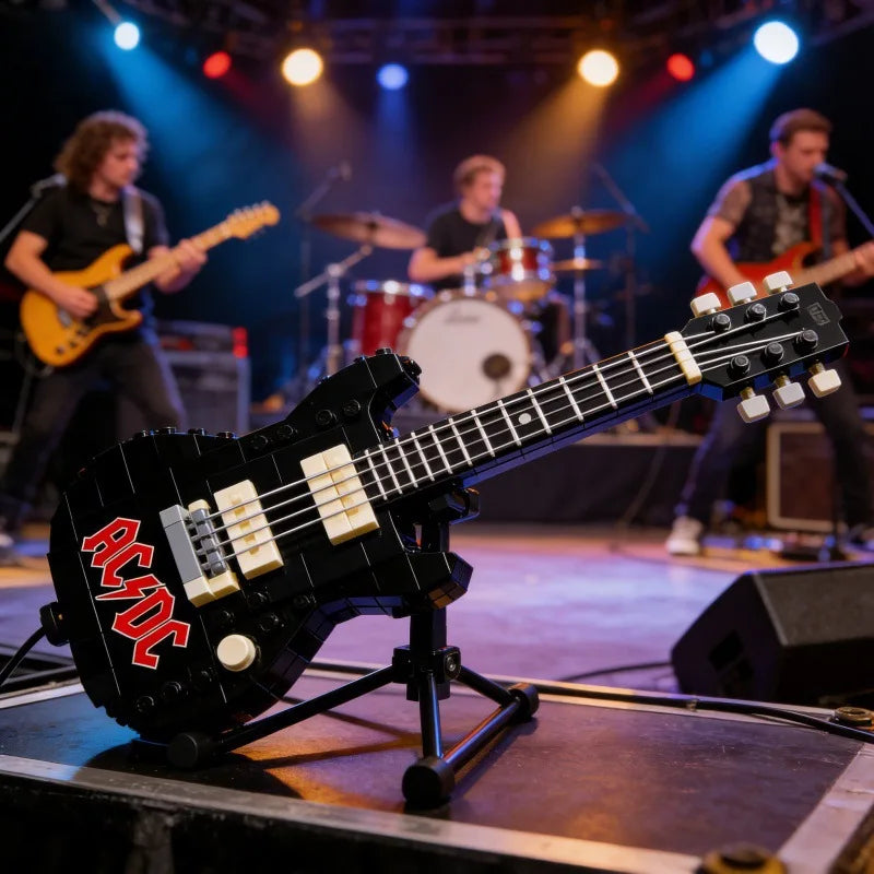 Byggklossmodell gitarr