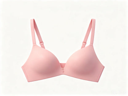 Ice Silk Seamless Wireless Bra Women Push Up Comfort Underwear 3/4 Cup Deep V Neck Daily Lingerie Bralette Plus Size