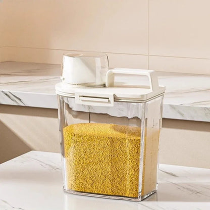 Moisture-Proof Storage Container for Grains Pet Food Snacks Transparent Sealed Food Storage Jar Kitchen Organizer for Dry Foods