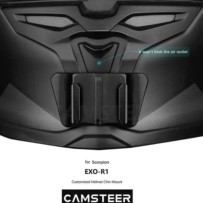 for Scorpion Exo R1 Helmet Custom Aluminium Chin Mount for GoPro Hero 13 12 11 10 Insta360 X4 X3 Ace Pro DJI Action 5 4 3 Camera