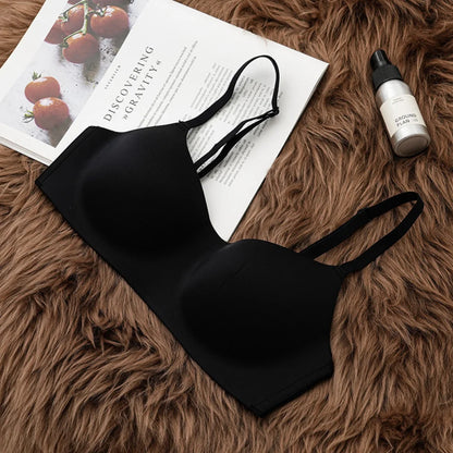 Women's One Piece Seamless Bras Thin Gather Underwear No Steel Rings Bra Soft Comfortable Breathable Underwear Sexy Intimates