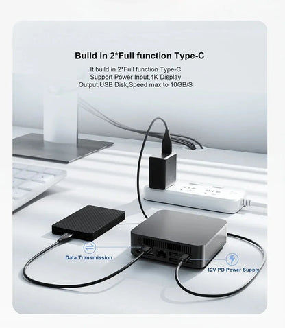 Mini Computer PC Portable Intel N150 Windows 11 Pro 16GB 32GB RAM 1TB SSD Gaming Computer WiFi 6 USB3.0 Mini Desktop PC