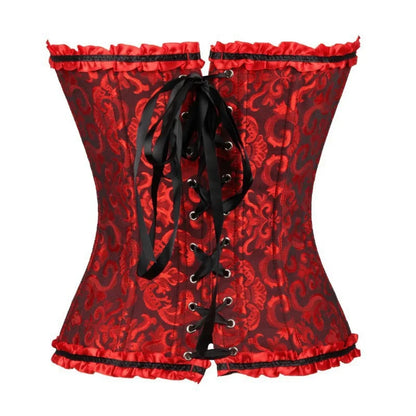 Sexig gotisk korsett shapewear dam steampunk snörning midjeträning