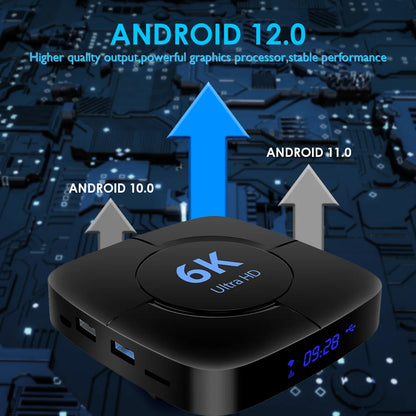 6K Android 10.0 TV BOX 4GB RAM 64GB ROM H616 Quad Core 2.4G/5G Wifi 6K Media Player Set Top Box