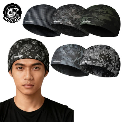 Musion Original Design Motorcycle Head Cover Helmet Cap  Moisture Wicking Dry Fit Skull CapHelmet Inner Helmet for Cycling