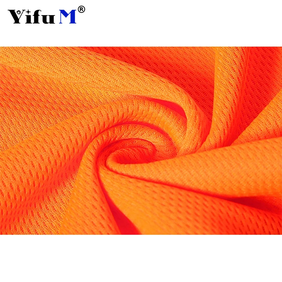 DIY Logo Outdoor Sports Fluorescent High Visibility Safety Work Shirt Breathable Work T Shirt Reflective Vest T-shirt Quick Dry