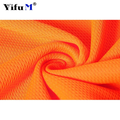 DIY Logo Outdoor Sports Fluorescent High Visibility Safety Work Shirt Breathable Work T Shirt Reflective Vest T-shirt Quick Dry