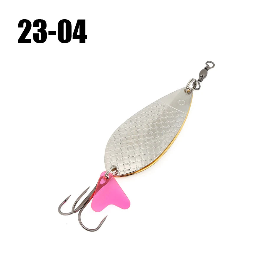 W.P.E Fishing Lure JIG Double Artificial Bait 8 Grams With Connector Three-anchor hook Metal sequins For fishing