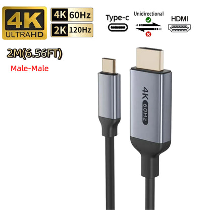 8K@60Hz 8K USB C to HDMI 2.1 Cable Adapter Type C to HDMI Cable for Thunderbolt 3 Compatible with MacBook Pro IPad pro Laptop