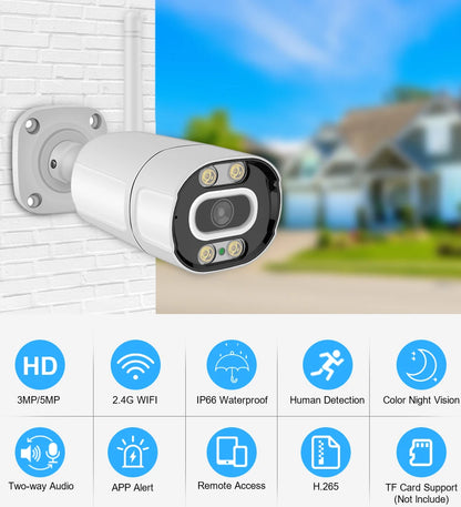 Smar Outdoor IP Wifi 3MP Survalance Camera for Wifi CCTV System Kit Human Detection Night Vision Video Cam ICSEE Two Way Audio