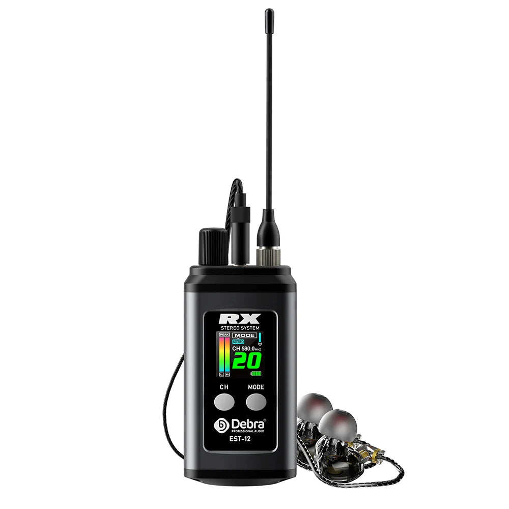 EST-12 trådlöst UHF-system för in-ear-monitorering