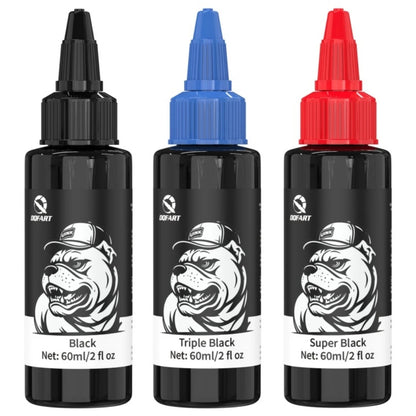 DQFART Triple Super Black Tattoo Ink High-quality Long-lasting Safe Tattoo Ink Creative Designs Skin Coloring Professional