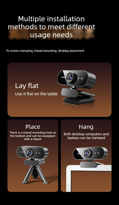 MINGCVIL Mini 1080P HD Webcam Built-in Microphone USB Interface Computer WebCamera For Laptop PC Video Call Online Meeting Class