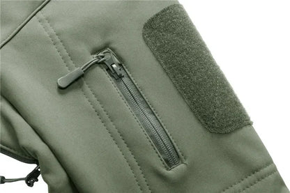 Herr Militär Softshell Set 2026 – Fleece Jacka + Byxor Outdoor, Grå/Svart/Khaki/Kamouflage S–4XL