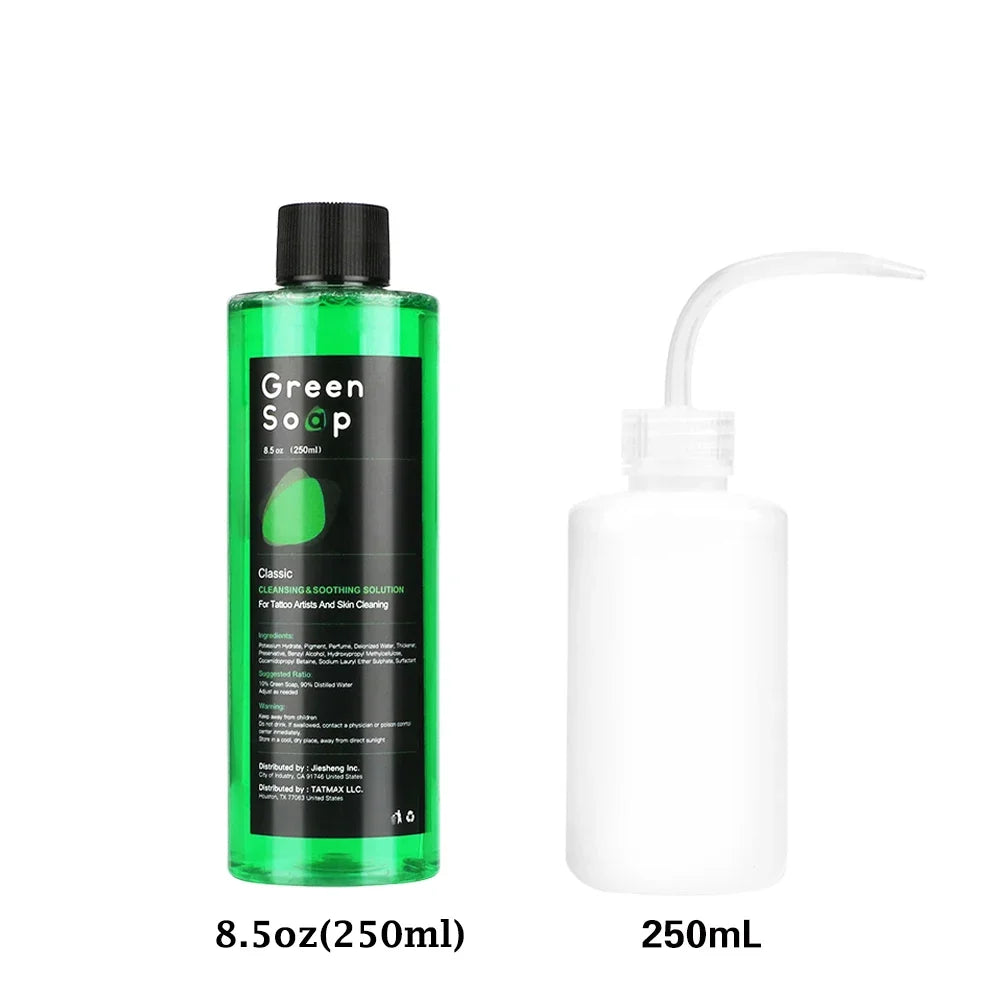 Ultra Concentrated Green Soap Tattoo Foaming Bottle – Tattoo Supplies for Tattoos, Piercings, Skin and Equipment Cleaning