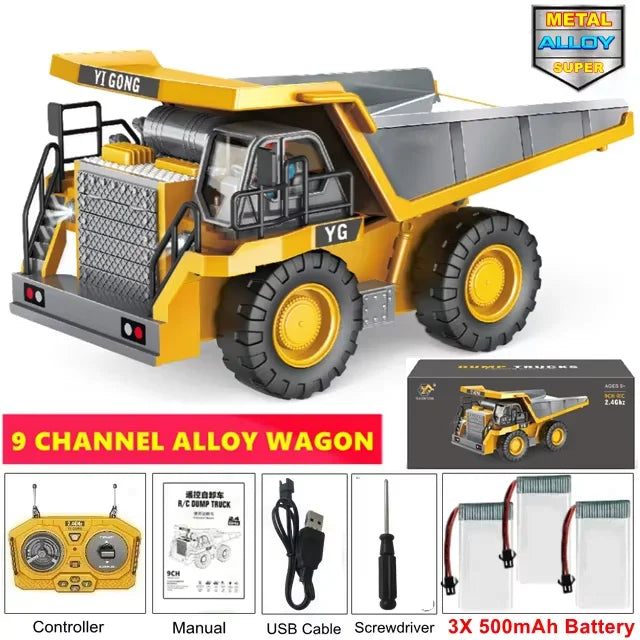 Oike 4WD Radiostyrd Grävmaskin Dumpare Bulldozer RC-bil