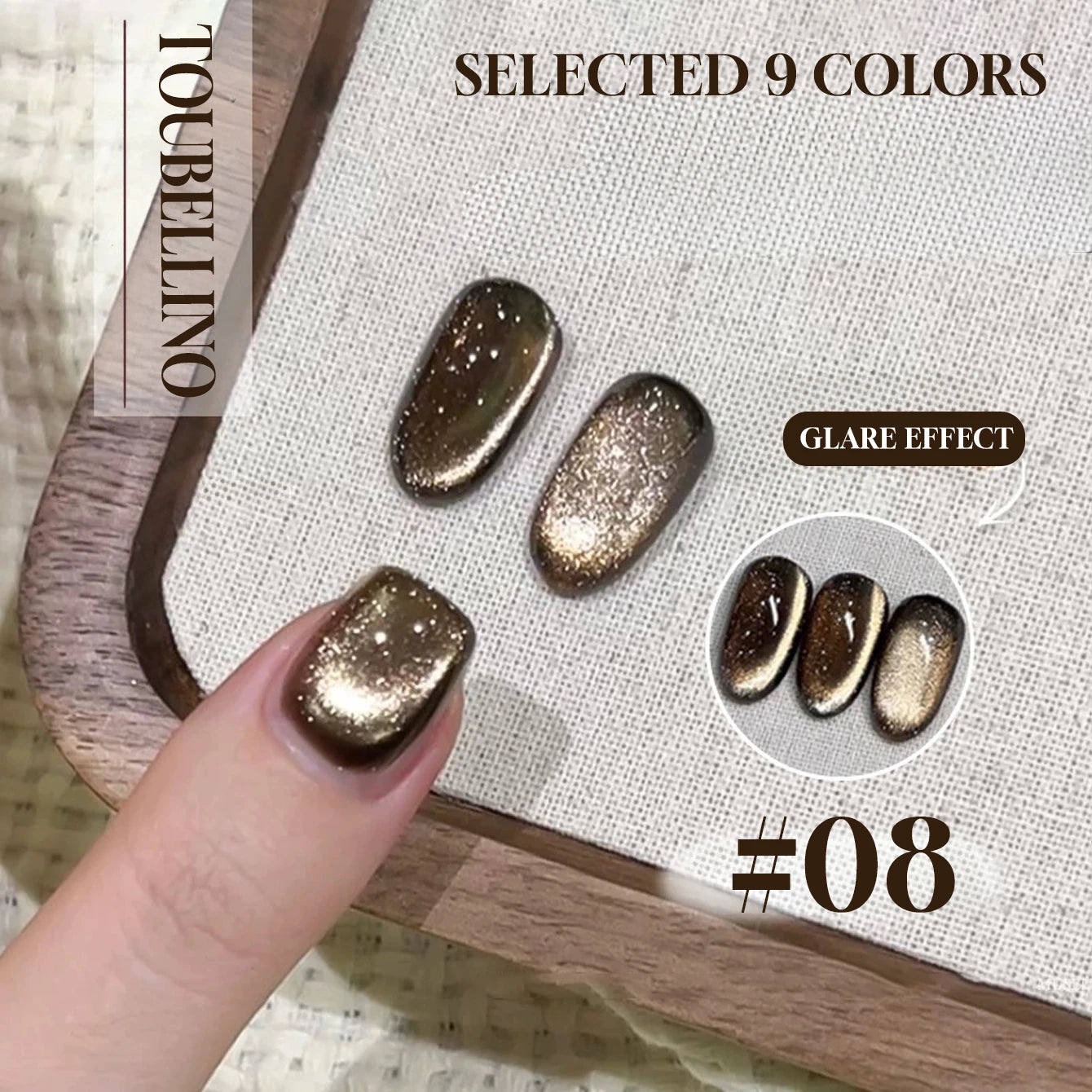 MIANEL 12ML Hibiscus Purple Cat Eye Gel Nail Polish Super Whitening Glass Beads Cat Eye Nails Purple Nials Blue Nails 1-12PCS