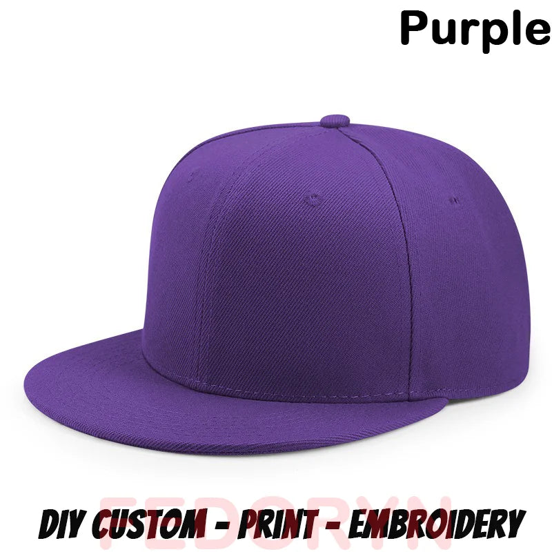 FEDORYN Snapback Keps Splice-Färger Hip Hop – 40 Färger Akryl/Polyester Justerbar Unisex Anpassad Brodyr Tryck Grossist Dropshipping