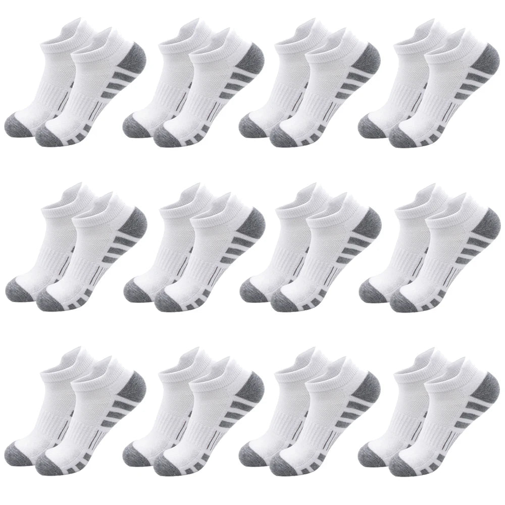 6/24 Pairs Cushioned Breathable Ankle Athletic Running Socks Low Cut Sports Tab for Men And Women