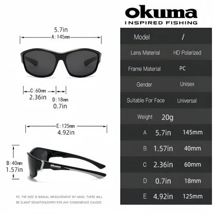 Okuma Polariserade Sportsolglasögon – UV400-skydd för cykling, körning och fiske