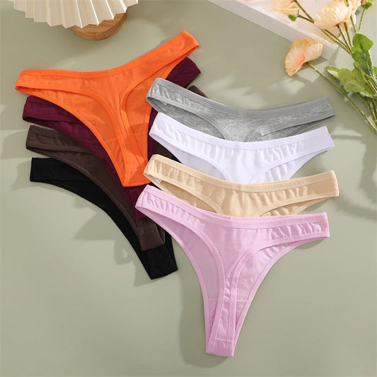 Finetoo G-string i bomull för damer 4-pack